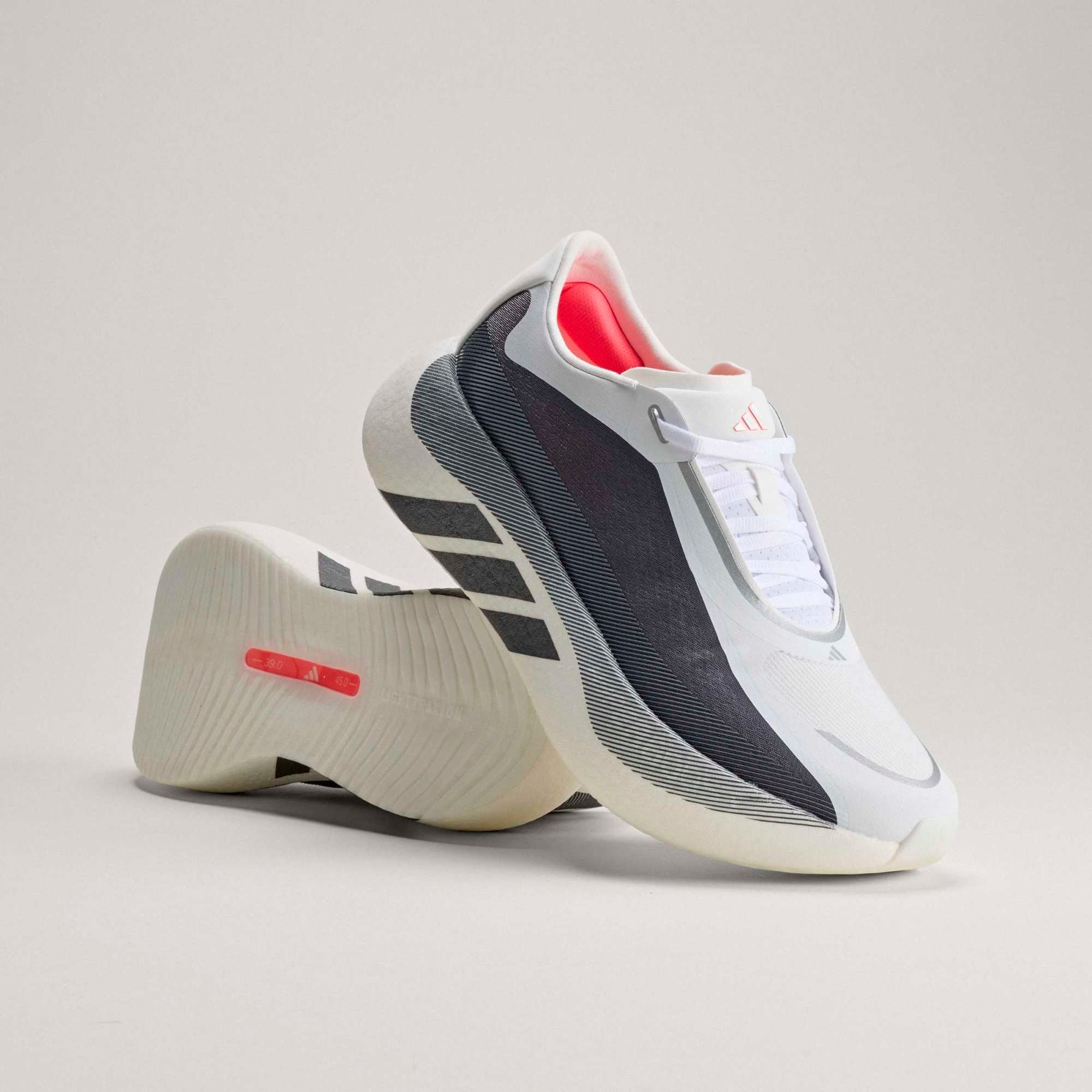 adidas Hyperboost Edge - Mens Running Shoes - Footwear White/Aurora Onix/Solar Turbo - image 7