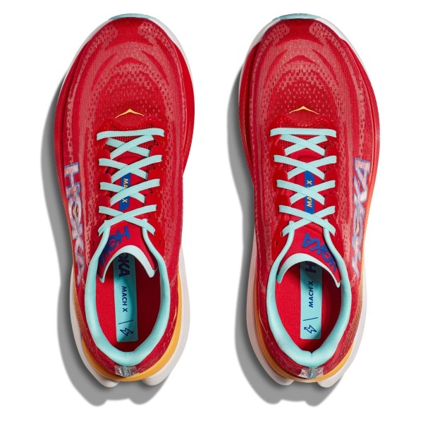 Hoka Mach X - Mens Running Shoes - Cerise/Cloudless