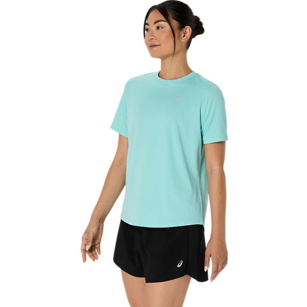 Asics Silver Womens Short Sleeve Running T-Shirt - Illuminate Mint