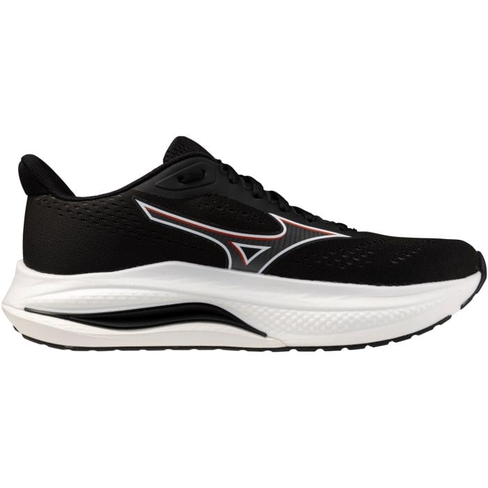 Mizuno Wave Inspire 22 - Mens Running Shoes - Black/Quiet Shade/Cherry Tomato