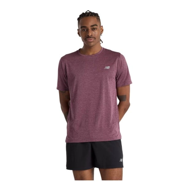 New Balance Athletics Mens Running T-Shirt - Faded Plum