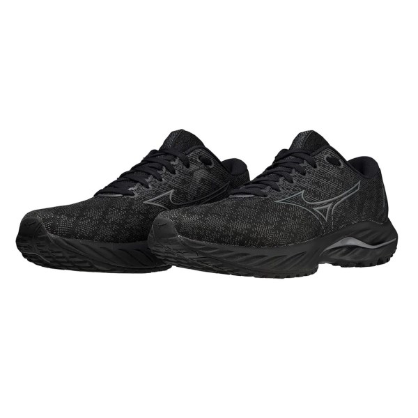 Mizuno Wave Inspire 19 - Womens Running Shoes - Black/Metallic Grey/Black