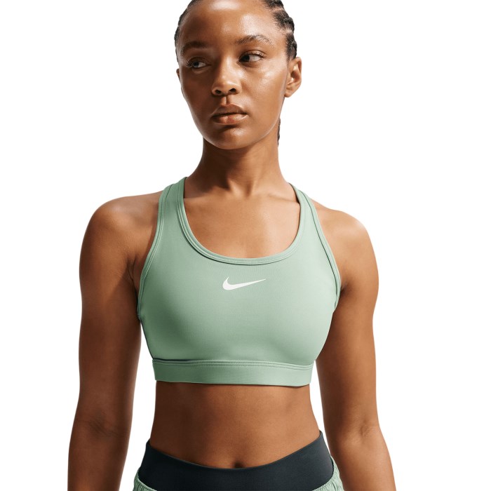 Nike Swoosh Padded Womens Sports Bra - Steam/White - image 3