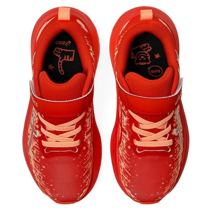 Asics Gel Noosa Tri 16 PS - Kids Running Shoes - Cherry Tomato/Energy Orange - image 4