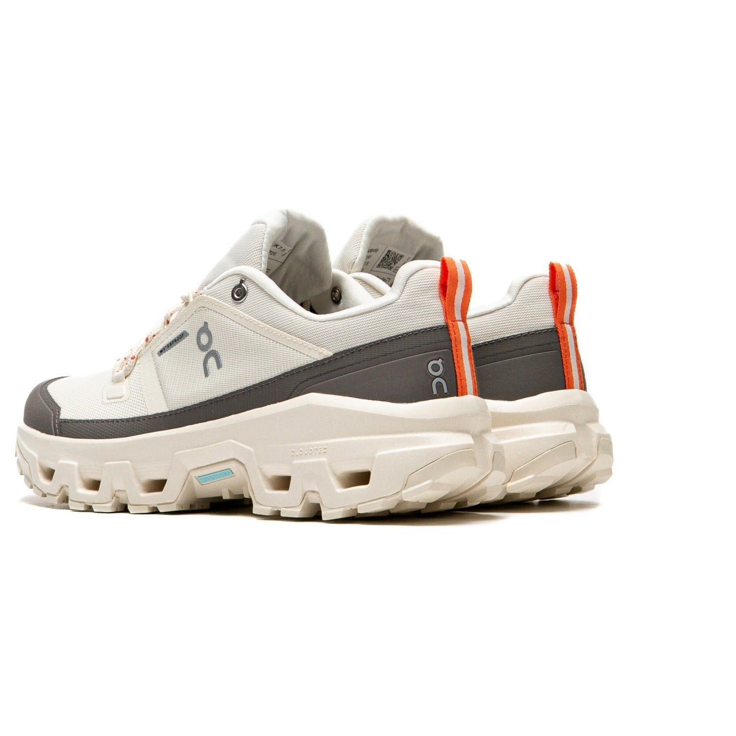 On Cloudrock Low Waterproof - Mens Hiking Shoes - Ivory/Ivory