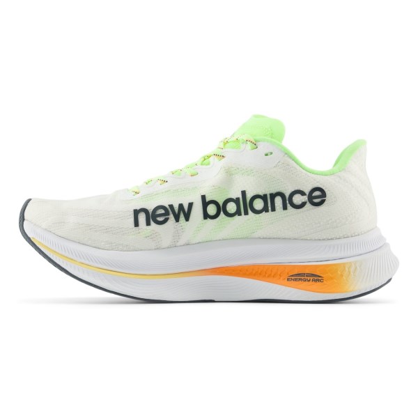 New Balance FuelCell SuperComp Trainer v2 - Womens Running Shoes - White/Bleached Lime Glo/Hot Mango