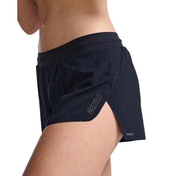 2XU Light Speed 3 Inch Womens Running Shorts - Black/Black Reflective