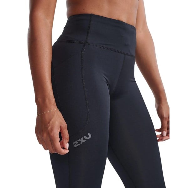 2XU Aero Hi-Rise Womens Compression Tights - Black/Black Reflective