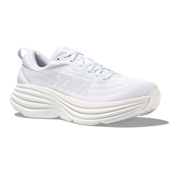Hoka Bondi 8 - Mens Running Shoes - White/White