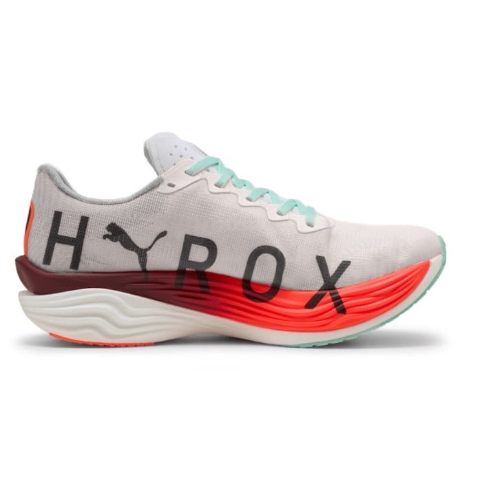 Puma Deviate Nitro Elite 3 Hyrox - Womens Running Shoes - Puma White/Glowing Red/Mint Melt