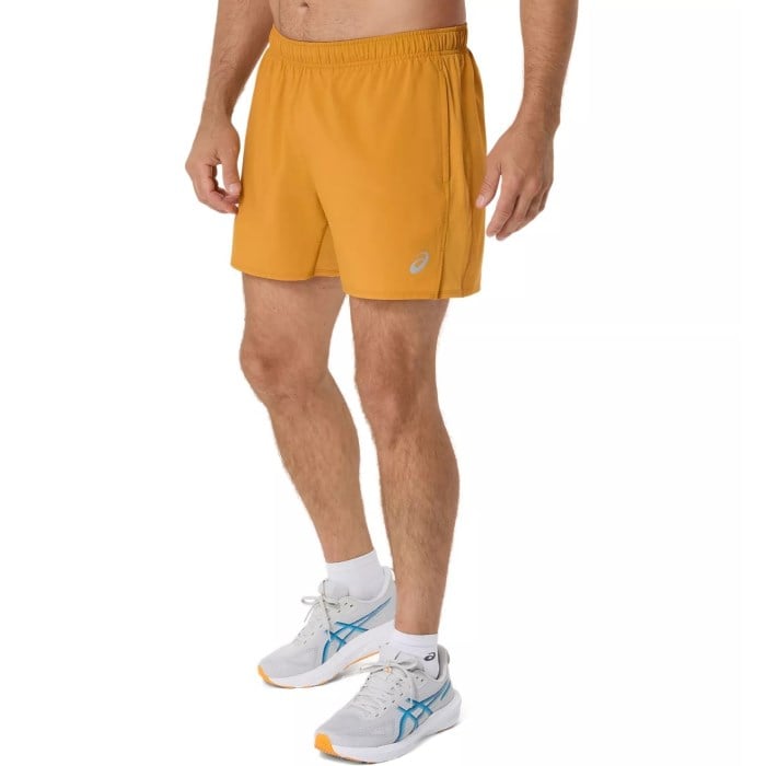 Asics Silver 5 Inch Mens Running Shorts - Sandstorm
