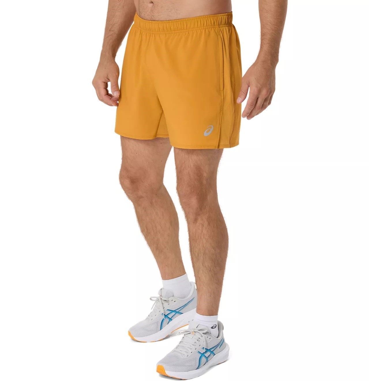 Asics Silver 5 Inch Mens Running Shorts - Sandstorm