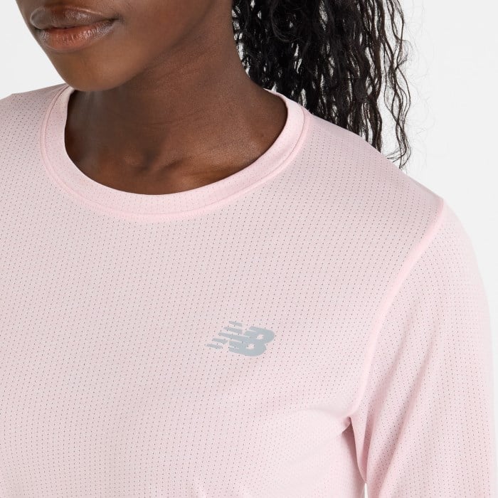 New Balance Athletics Womens Long Sleeve T-Shirt - Rose Sugar
