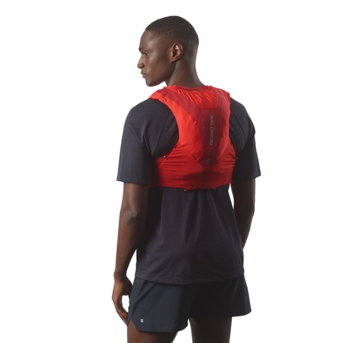 Salomon Advance Skin 5 Set Running Vest With Flasks - Flame Scarlet/Haute Red
