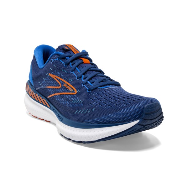 Brooks Glycerin GTS 19 - Mens Running Shoes - Navy/Blue/Orange