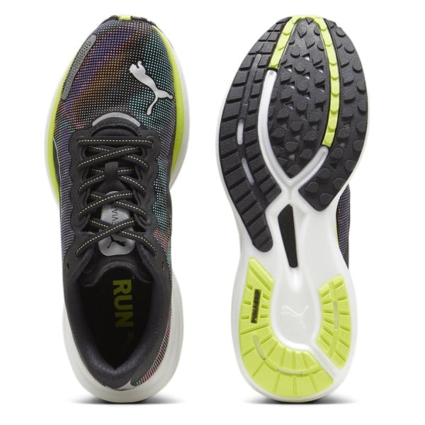 Puma Deviate Nitro 2 Psychedelic Rush - Mens Running Shoes - Black/Lime Pow/White