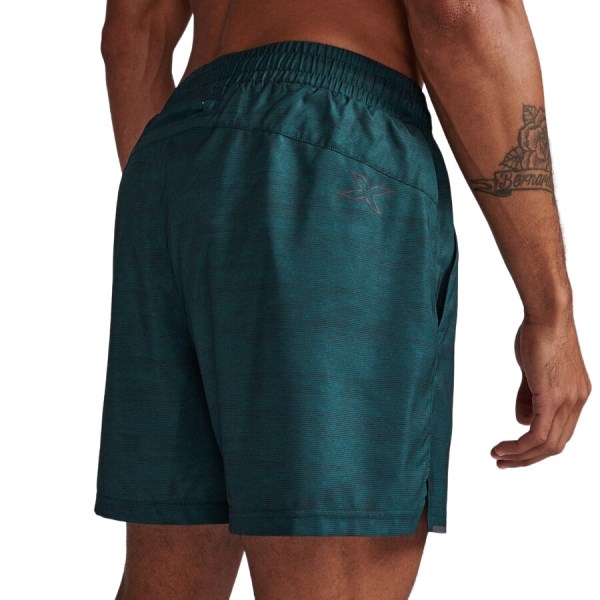 2XU Aero 5 Inch Mens Running Shorts - Pine Print/Black Reflective