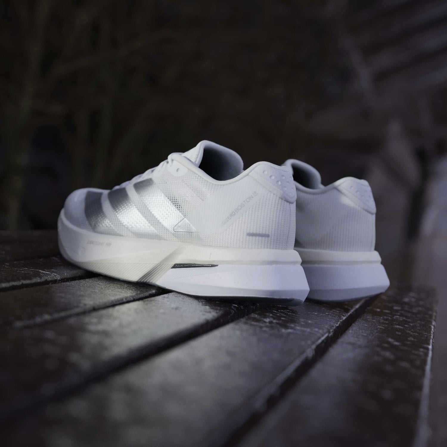 adidas Adizero Boston 13 - Womens Running Shoes - Cloud White/Matte Silver/Dash Grey