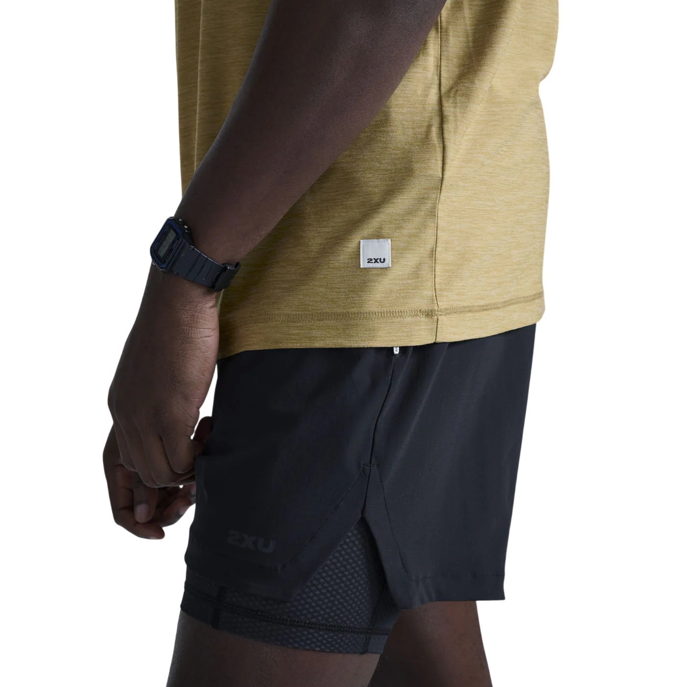 2XU Mens Signature T-Shirt - Khaki/Khaki