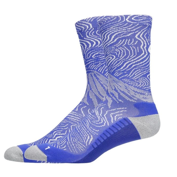 Asics FujiTrail Graphic Crew Unisex Running Socks - Cobalt Burst/Cream