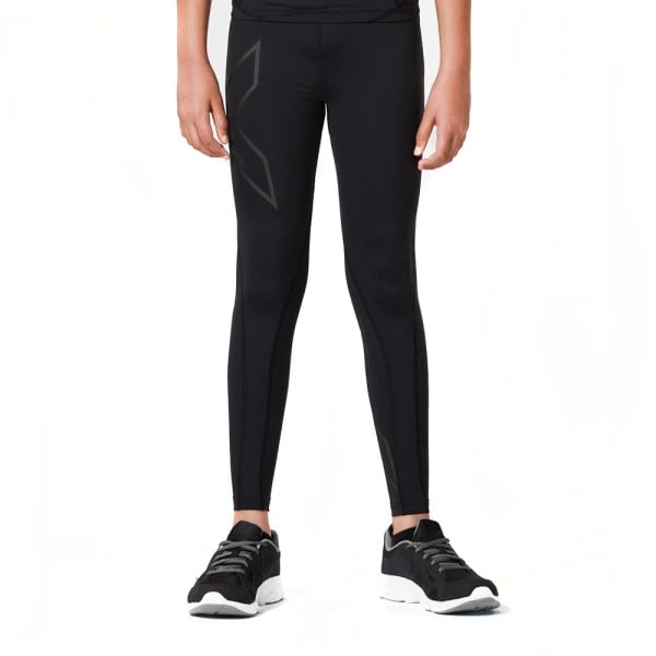 2XU Kids Girls Compression Long Tights - Black/Nero