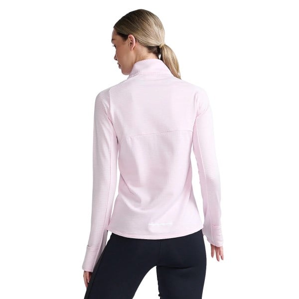 2XU Ignition 1/4 Zip Womens Long Sleeve Running Top - Quartz/White Reflective