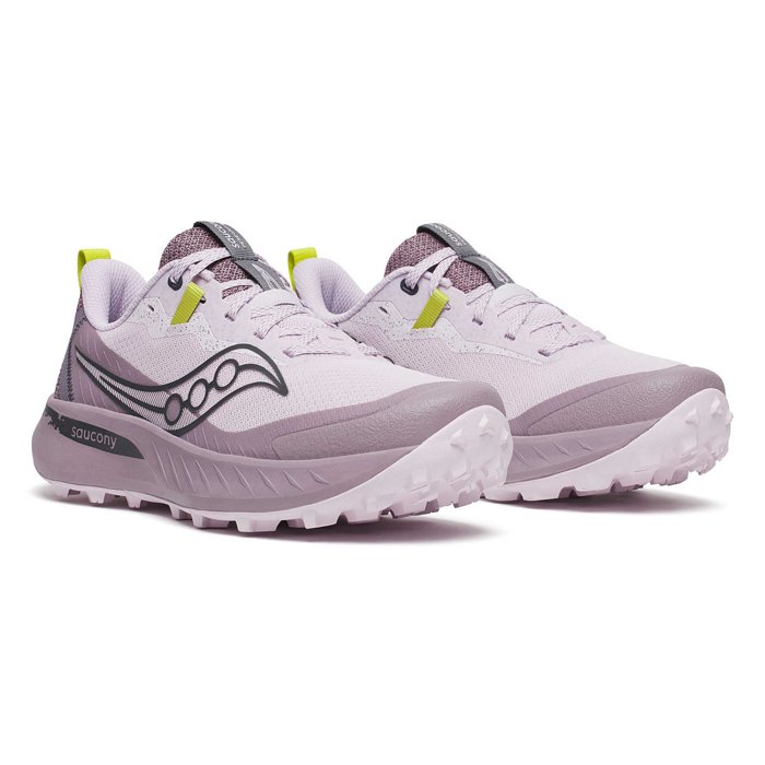 Saucony Peregrine 15 - Womens Trail Running Shoes - Bloom/Quail