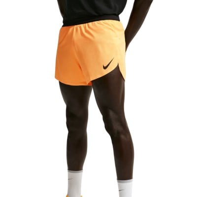 Nike AeroSwift ADV 4 Inch Brief-Lined Mens Running Shorts - Laser Orange/Black