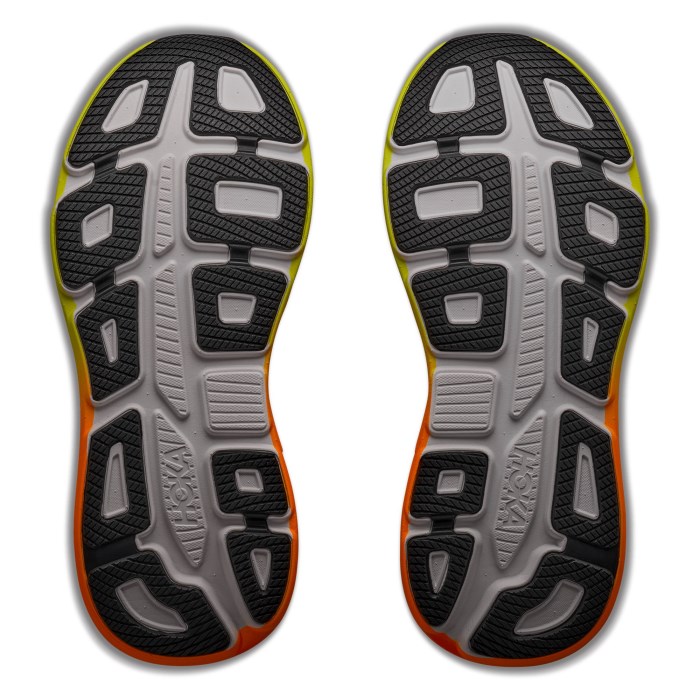 Hoka Bondi 9 - Mens Running Shoes - White/Neon/Tangerine - image 5