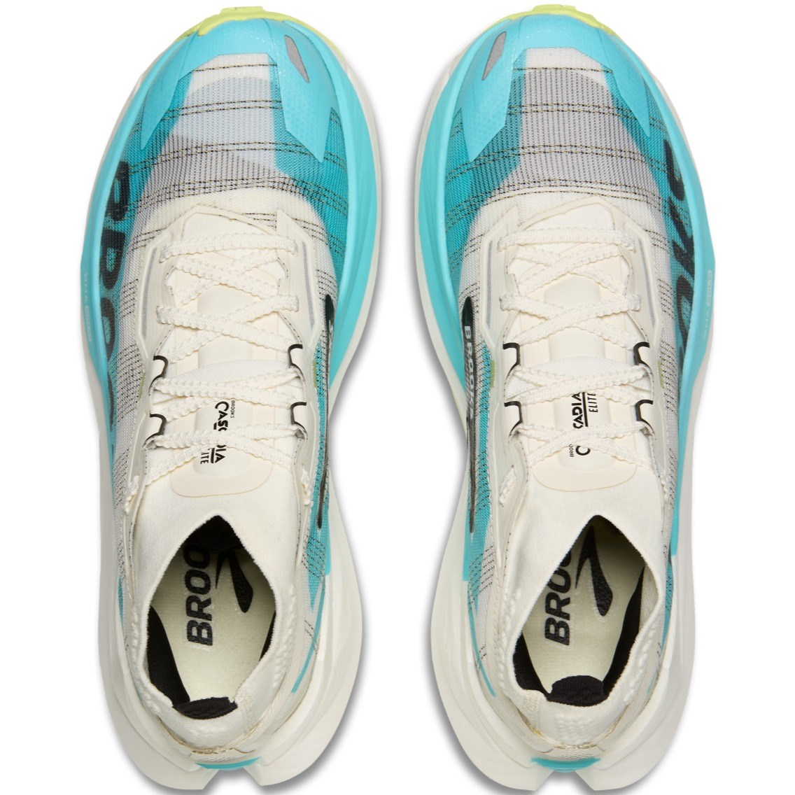 Brooks Cascadia Elite - Unisex Trail Racing Shoes - Star White/Bluefish/Black