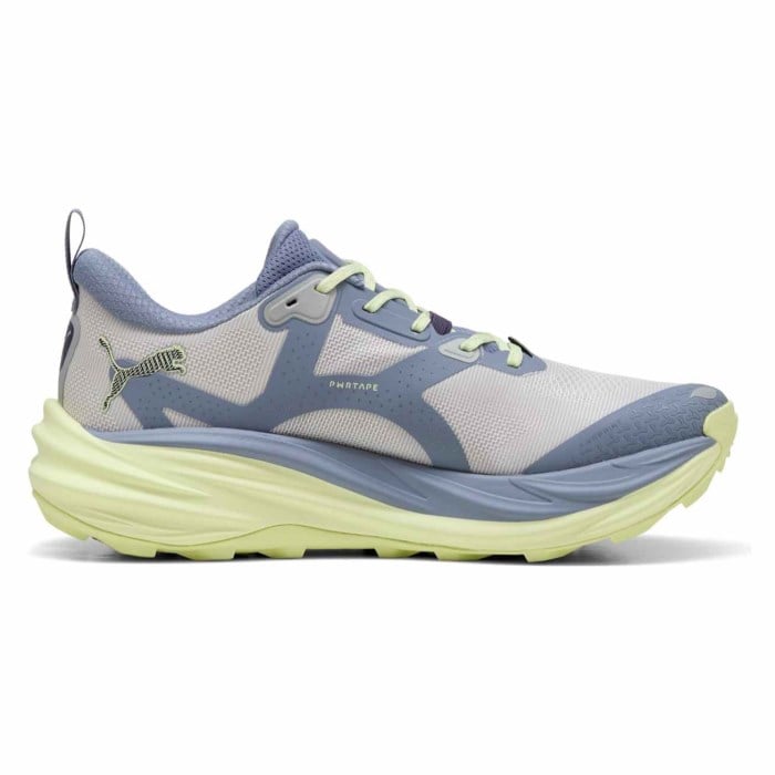 Puma Voyage Nitro 4 - Mens Trail Running Shoes - Vibrant Silver/Gray Sky/Apple Spritz