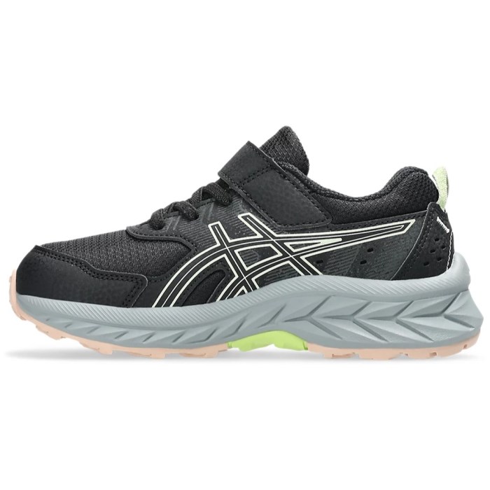 Asics Gel Venture 9 PS - Kids Trail Running Shoes - Black/Whisper Green