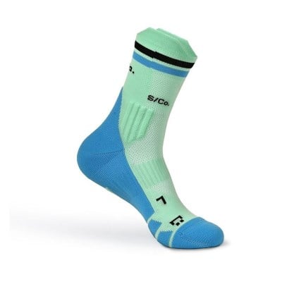 S/Co. Crew Unisex Running Socks - Aqua Shadow