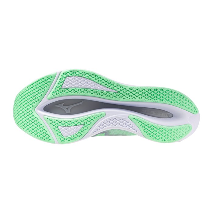 Mizuno Wave Rebellion Flash 2 - Mens Running Shoes - Neo Mint/Vintage Indigo