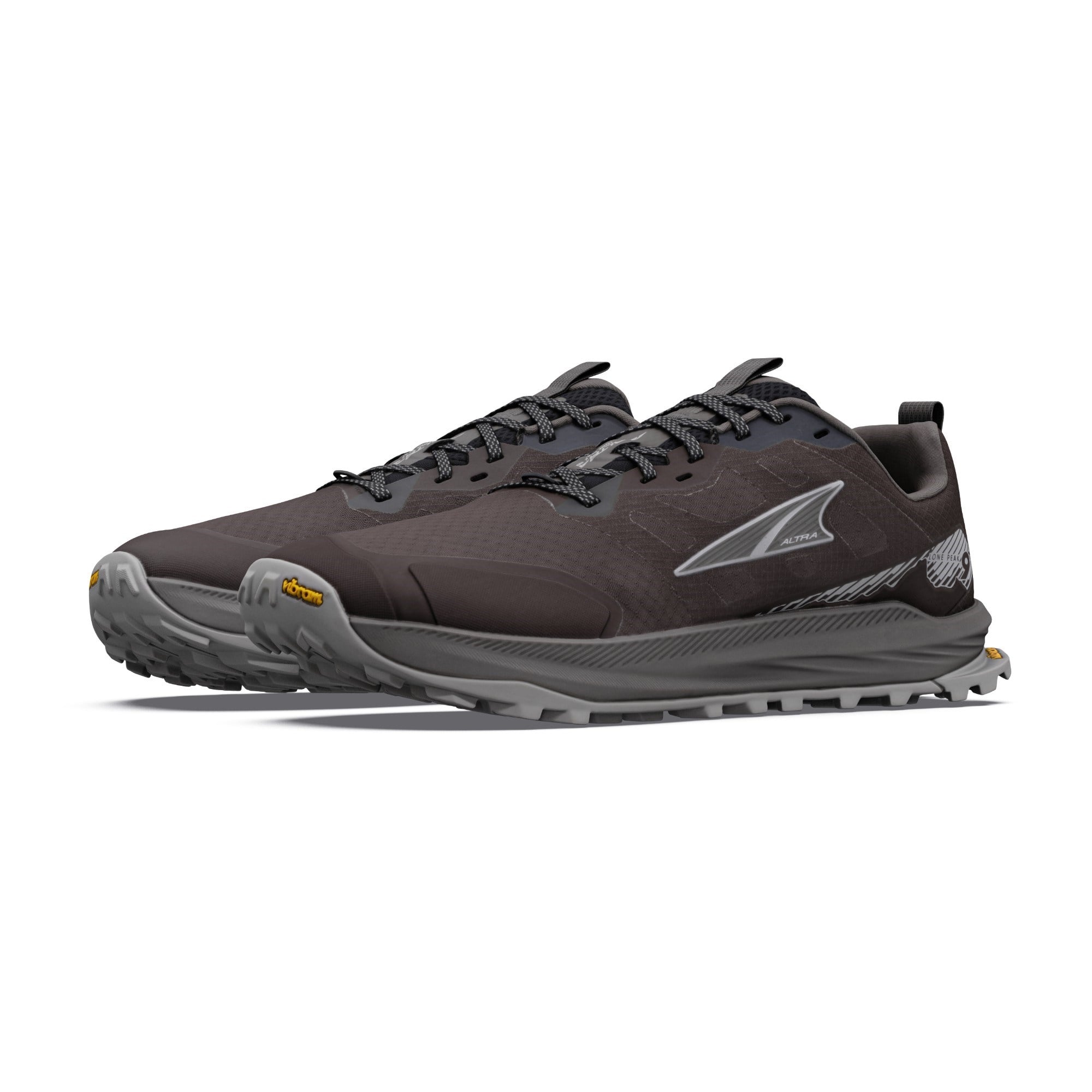 Altra Lone Peak 9+ - Mens Trail Running Shoes - Chocolate Torte Silver/Dark Gull Grey - image 3