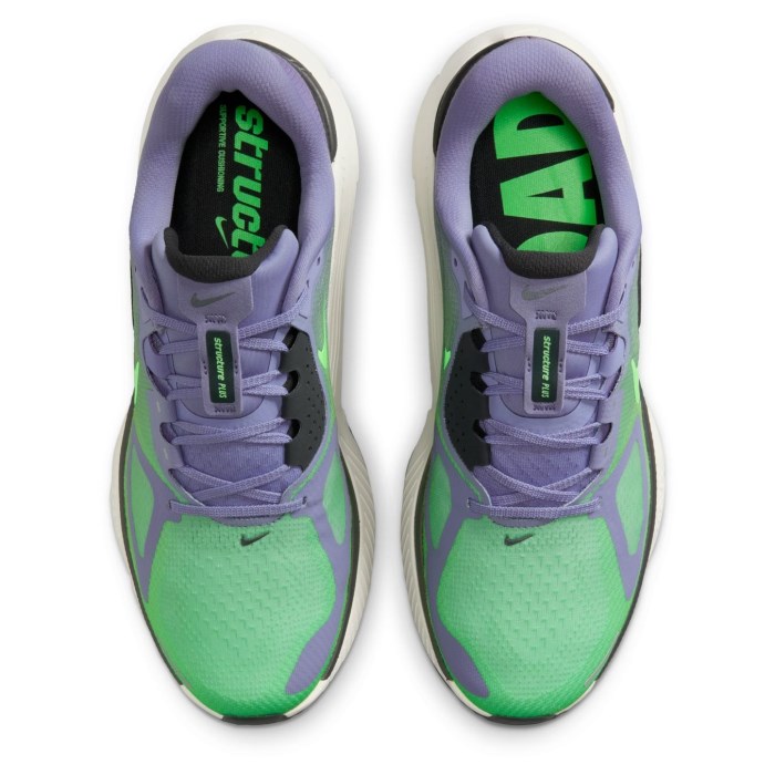 Nike Structure Plus - Mens Running Shoes - Iron Purple/Voltage Green/Off Noir/Sail