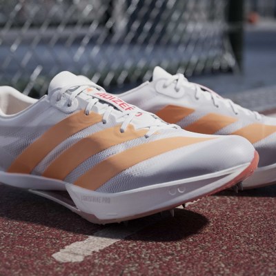adidas Adizero Prime SP 4 - Unisex Track Sprint Spikes - Cloud White/Lucid Orange/Lucid Red