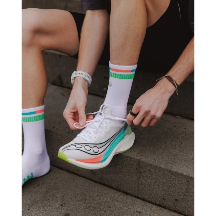 SHYU Crew Racing Socks - White/Polka/Reef - image 2