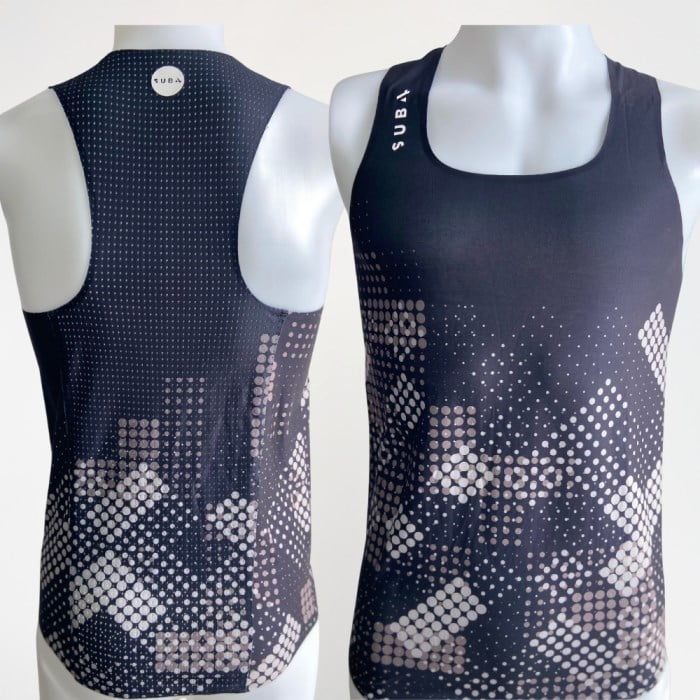 Sub4 Elite Running Singlet - Urban Grid Black