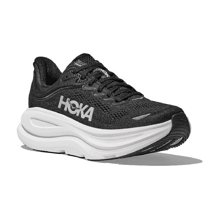 Hoka Bondi 9 - Womens Running Shoes - Black/White