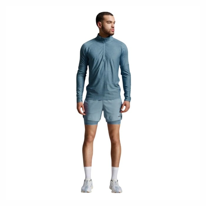 2XU Aero 1/2 Zip Mens Long Sleeve Top - Blue Shade/Black Reflective - image 5