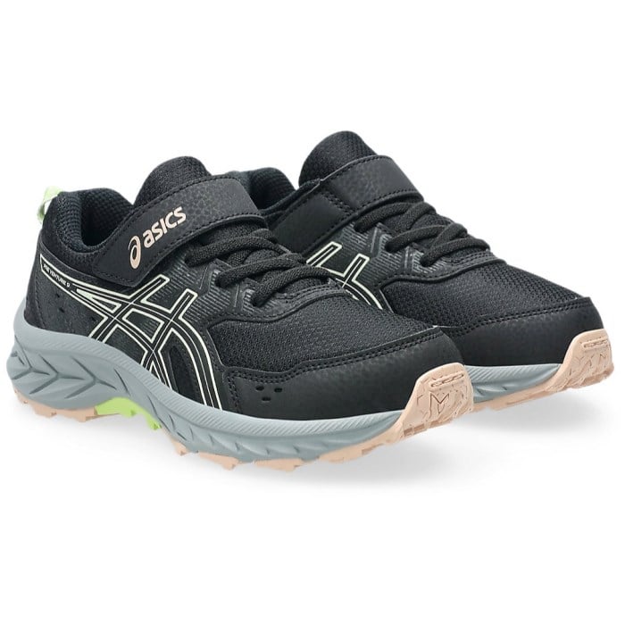 Asics Gel Venture 9 PS - Kids Trail Running Shoes - Black/Whisper Green
