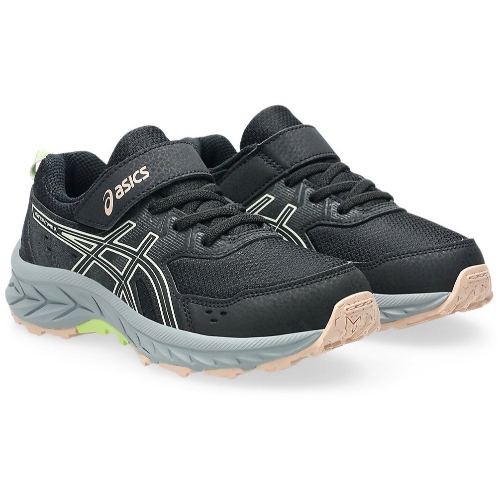 Asics Gel Venture 9 PS - Kids Trail Running Shoes - Black/Whisper Green