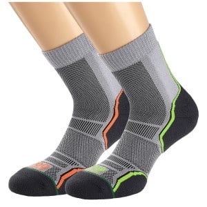 1000 Mile Trail 21 Mens Sports Socks - Twin Pack