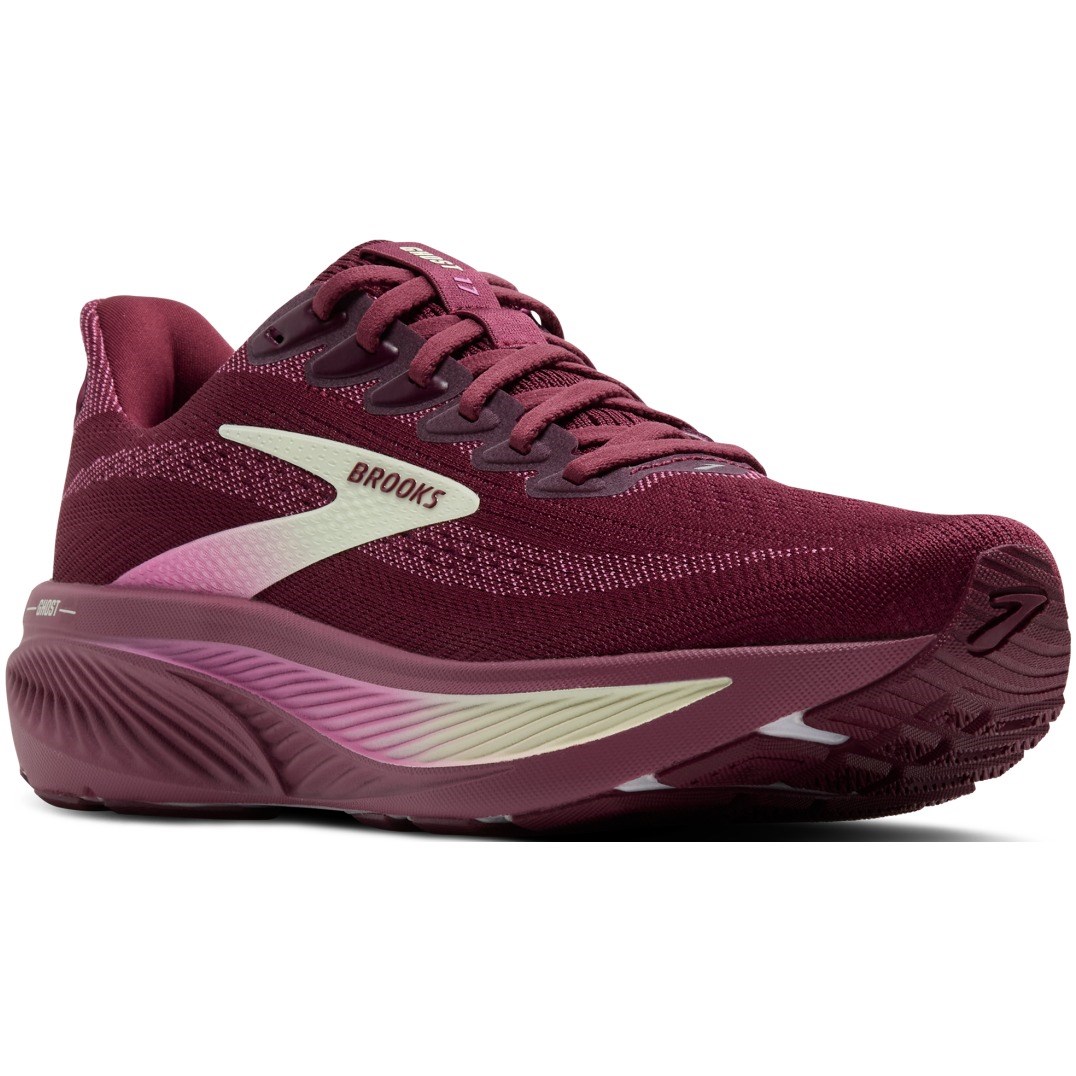 Brooks Ghost 17 - Womens Running Shoes - Burgundy/Pink/Green