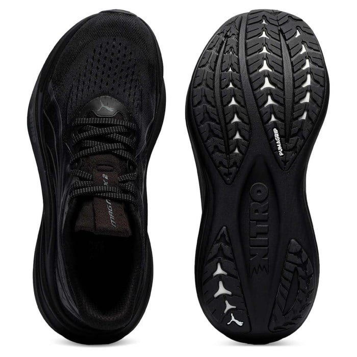 Puma MagMax Nitro 2 - Mens Running Shoes - Puma Black/Shadow Grey