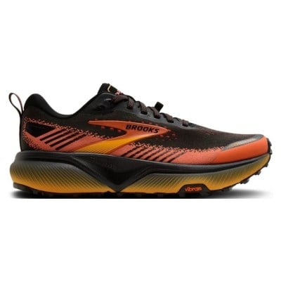 Brooks Cascadia 20 - Mens Trail Running Shoes - Black/Tigerlily/Orange