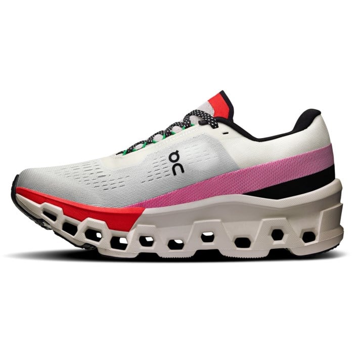 On Cloudmonster 2 - Womens Running Shoes - Ivory/Red