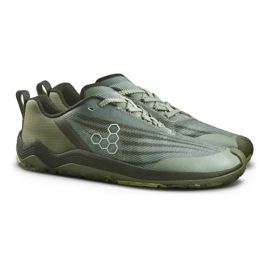 Vivobarefoot Primus Trail Flow - Womens Trail Running Shoes - Glacial Green