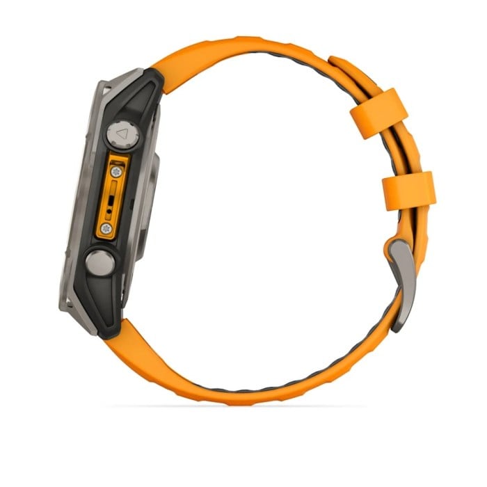 Garmin Fenix 8 47mm AMOLED Sapphire Edition Titanium Watch - Slate Grey/Black Silicone Band - image 6